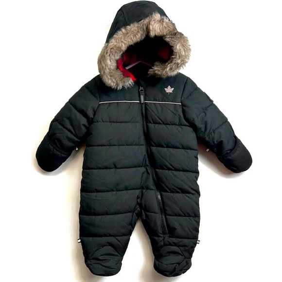 Canadiana 0-3 Month Baby Snow Bunting Suit Buffalo Plaid Red Black BNWOT - Picture 1 of 8